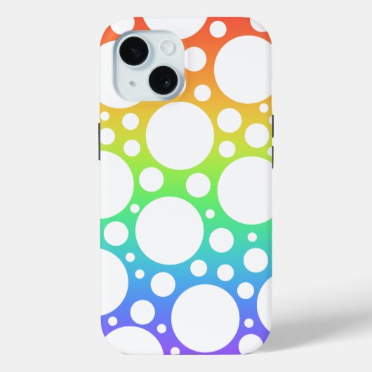 レインボーポルカ点々のあるiPhoneケース Case-Mate iPhoneケース (裏面)
