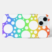 レインボーポルカ点々のあるiPhoneケース Case-Mate iPhoneケース (裏面 (横))