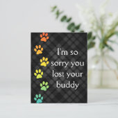 レインボーポーズペットロス悔やみや弔慰カード (スタンド正面)