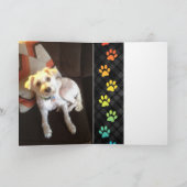 レインボーポーズペットロス悔やみや弔慰カード カード (内部)