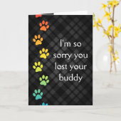 レインボーポーズペットロス悔やみや弔慰カード カード (黄色い花)