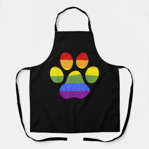 レインボーポープリントドッグポーLGBTプライドサポーター犬 エプロン