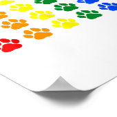 レインボーポープリントドッグポーLGBTプライドLGBTサポート ポスター (角)