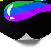 レインボーポープリントドッグポーLGBTプライドLGBTサポート ポスター (角)