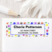 レインボーポープリント犬猫ペットラベル ラベル (インサイチュ)