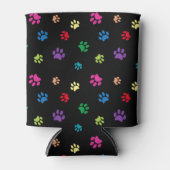 レインボーポー絵を描プ・プリント・オン・ブラック 缶クーラー (正面)