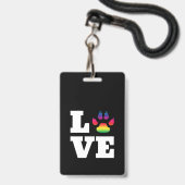 レインボーポー バッジ (正面（ネックストラップ付）)