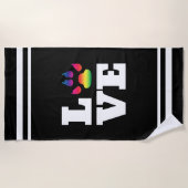 レインボーポー ビーチタオル (正面)