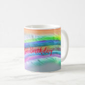 レインボーマイファースト誕生日パーティーマグ コーヒーマグカップ (正面右)