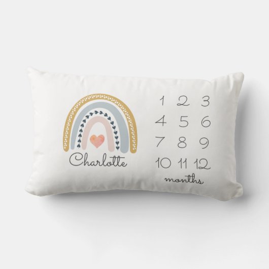 レインボーマイルストーン子供部屋腰枕 ランバークッション (裏面)
