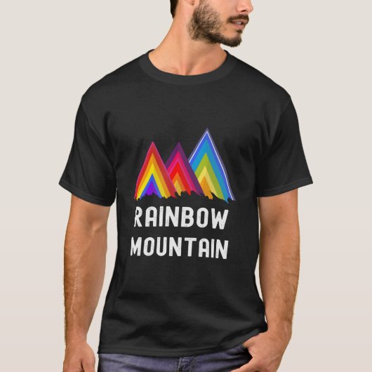 レインボーマウンテン クスコ・ペルー Tシャツ (正面)