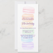 レインボーマカロンガールズ誕生祝い 案内状 (裏面)