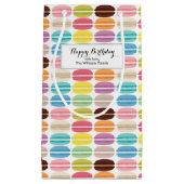 レインボーマカロンパタパーソナライズされたーン スモールペーパーバッグ (正面)