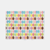 レインボーマカロンパタパーソナライズされたーン フリースブランケット (正面(横))