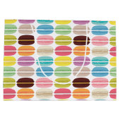 レインボーマカロンパタパーソナライズされたーン ラージペーパーバッグ (裏面)