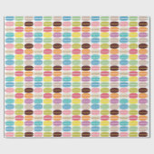 レインボーマカロンパターン ラッピングペーパー (フラット)