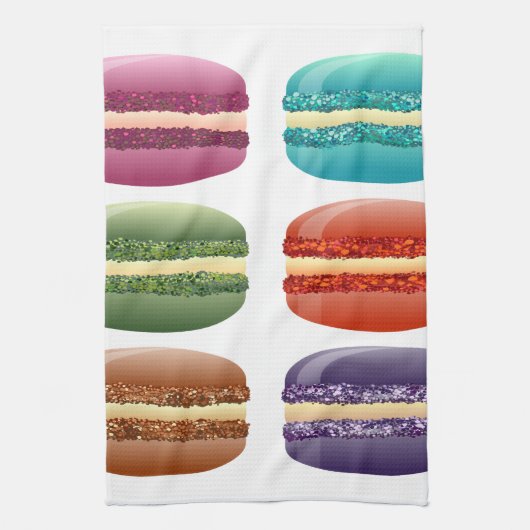 レインボーマカロン キッチンタオル (縦)