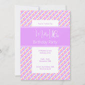 レインボーマグノリアパープルスウィート16誕生日 招待状 (正面)