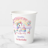 レインボーマジカルユニコーンガール1st誕生日パーティー 紙コップ (正面)