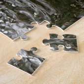 レインボーマスが白い虫の魚釣り ジグソーパズル (側面)