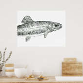 レインボーマススケッチポスター ポスター (キッチン)