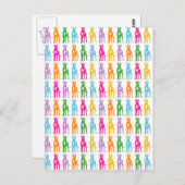 レインボーマスティフ模様 ポストカード (正面/裏面)