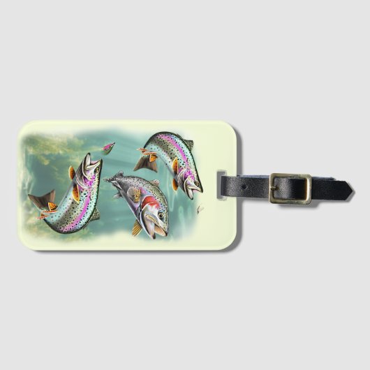 レインボーマス泳ぎ ラゲッジタグ (正面横)