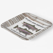 レインボーマス素朴魚釣りアウトドア誕生日 ペーパープレート (傾斜あり)