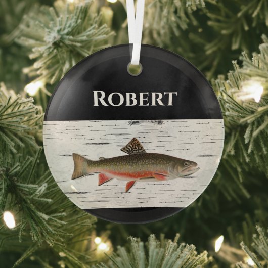 レインボーマス素朴《植物》アスペンバークバックグランド、マス ガラスオーナメント (インサイチュ)