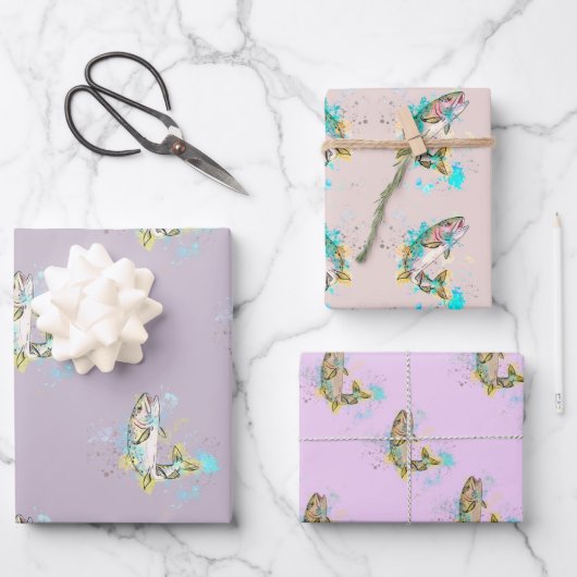 レインボーマス紫ラッピング紙シート ラッピングペーパーシート (正面)