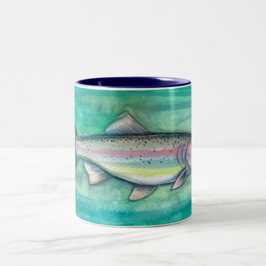 レインボーマス魚アートマグ ツートーンマグカップ (中央)