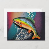 レインボーマス魚釣りカスタマイズ可能な自然愛好家 ポストカード (正面/裏面)