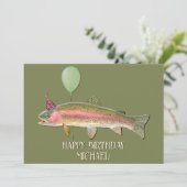 レインボーマス魚釣り誕生日カード シーズンカード (スタンド正面)