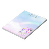 レインボーマネ&テールで美しいユニコーン ノートパッド (回転)