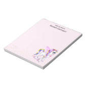 レインボーマネ&テールで美しいユニコーン ノートパッド (回転)