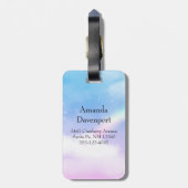 レインボーマネ&テールで美しいユニコーン ラゲッジタグ (裏面縦)