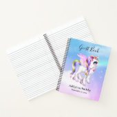 レインボーマネ&テールゲストブック付き魔法のユニコーン ノートブック (内部)