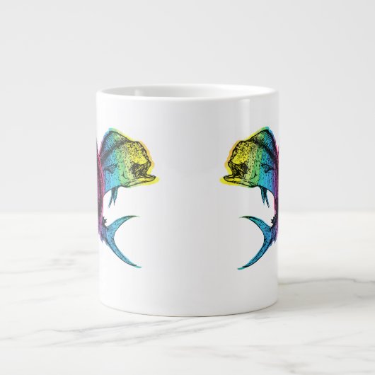 レインボーマヒマヒ ジャンボコーヒーマグカップ (正面)