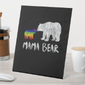 レインボーマママベアーフォーフォーフォーエバーラブサポートプライド 台座サイン (インサイチュ)