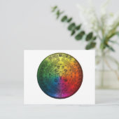 レインボーマヤ暦はがき ポストカード (スタンド正面)