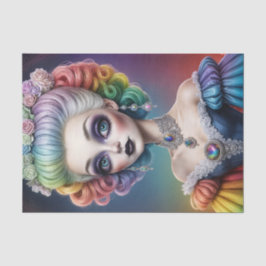 レインボーマリーアントワネットデクページ紙 薄葉紙