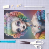 レインボーマリーアントワネットデクページ紙 薄葉紙 (クラフト)