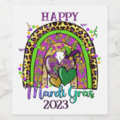 レインボーマルディグラスワインラベル ワインラベル (シングルラベル)