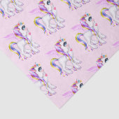 レインボーマンで美しいユニコーンパターン（の模様が）ある 薄葉紙 (詳細)