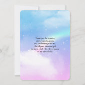 レインボーマンで美しいユニコーン サンキューカード (裏面)