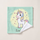 レインボーマンのかわいい漫画ユニコーン ウォッシュタオル (ウォッシュタオル)