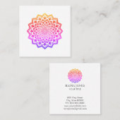 レインボーマンダラライフコーチカウンセラー スクエア名刺 (正面/裏面)