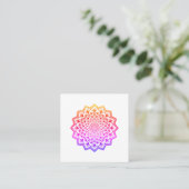 レインボーマンダラライフコーチカウンセラー スクエア名刺 (スタンド正面)