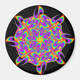 レインボーマンデラバイパワーフラワー マグネット