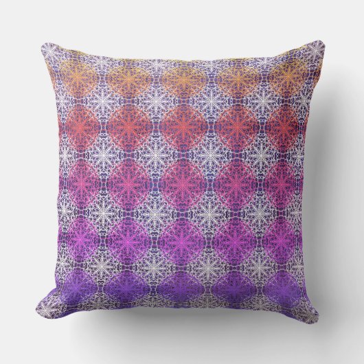 レインボーマンデラポルカドット クッション (正面)